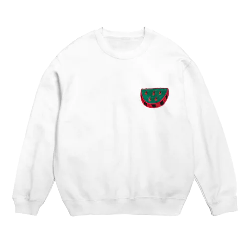 右脳を鍛えるスイカ。 Crew Neck Sweatshirt