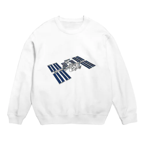 ISS 国際宇宙ステーション Crew Neck Sweatshirt