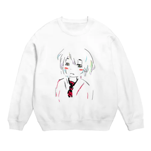 ぼっーと女子高生 Crew Neck Sweatshirt