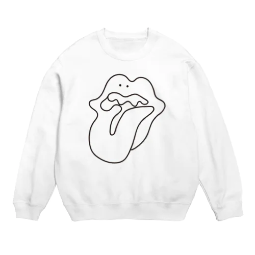 ぐにゃっとしたくち Crew Neck Sweatshirt