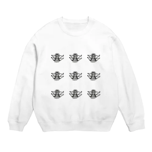 浮遊物×９(モノクロの２) Crew Neck Sweatshirt