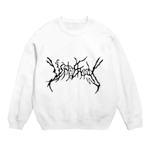 light and shadow メタルロゴ　ブラック Crew Neck Sweatshirt