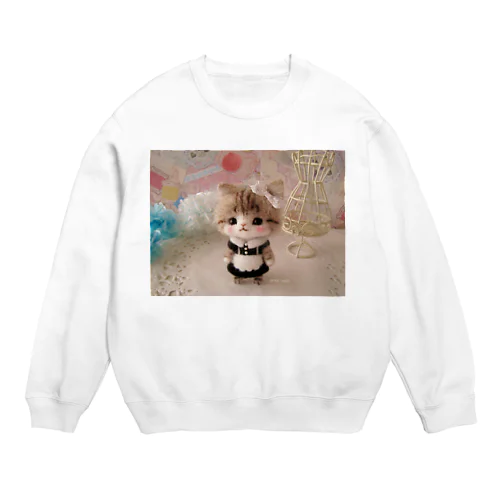 ポタ猫ちゃん Crew Neck Sweatshirt