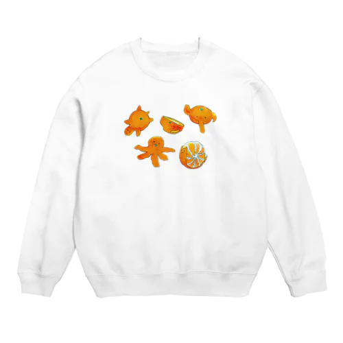 みかんの皮むき Crew Neck Sweatshirt