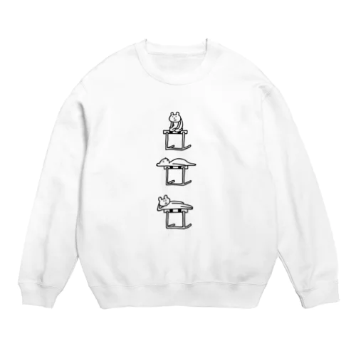 陸上競技　ハードル三台 Crew Neck Sweatshirt