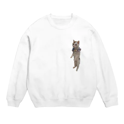 立ち猫華っち Crew Neck Sweatshirt