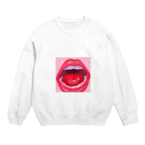 舌ピアス  Crew Neck Sweatshirt