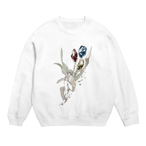 鉱物チューリップ Crew Neck Sweatshirt