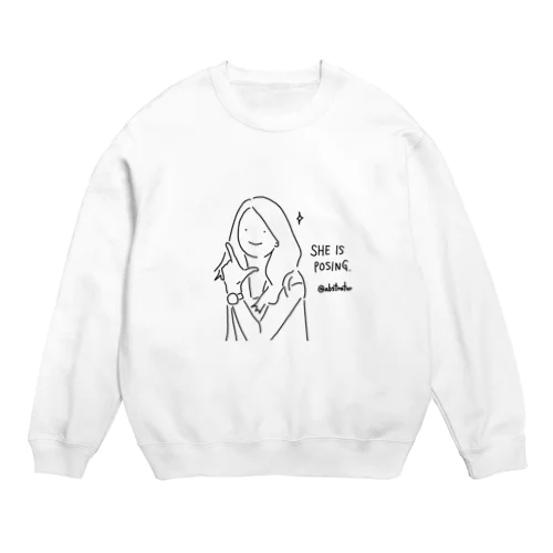 posing Crew Neck Sweatshirt