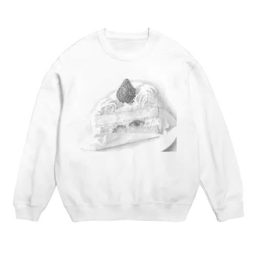 ショートケーキスウェット ホワイト Crew Neck Sweatshirt