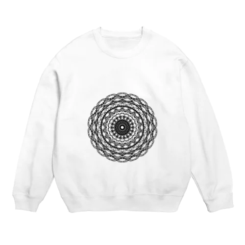 ぐるぐる目玉と華 Crew Neck Sweatshirt