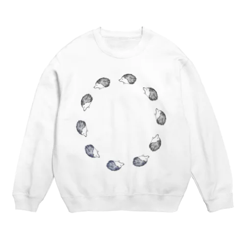 ぐるぐるハリネズミ Crew Neck Sweatshirt