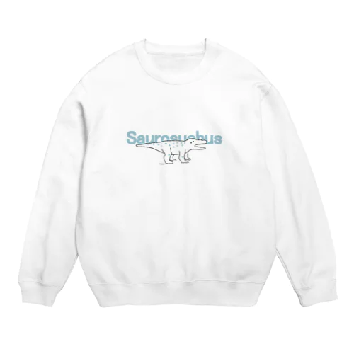 サウロスクス白 Crew Neck Sweatshirt