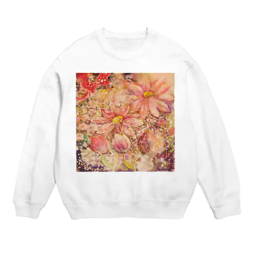 bright flower  Crew Neck Sweatshirt