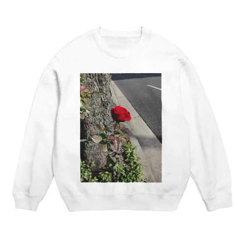 つよく咲く薔薇 Crew Neck Sweatshirt