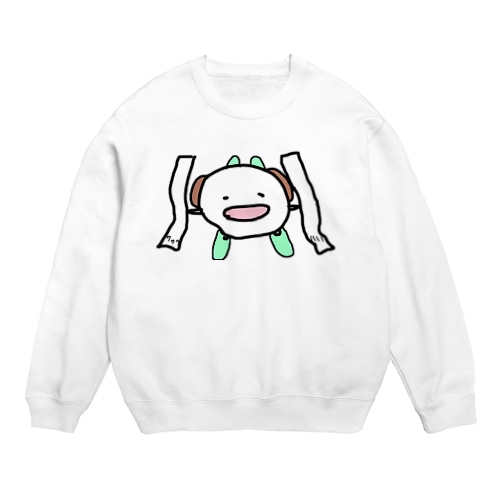 ぞろ目のレシートに嬉しくなってゲレンデを滑るいぬです Crew Neck Sweatshirt