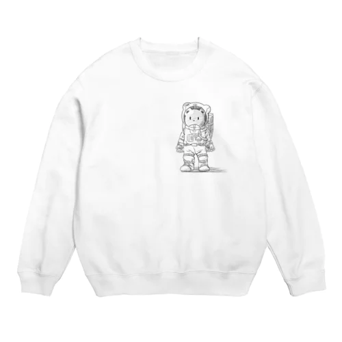 くまの宇宙飛行士 Crew Neck Sweatshirt