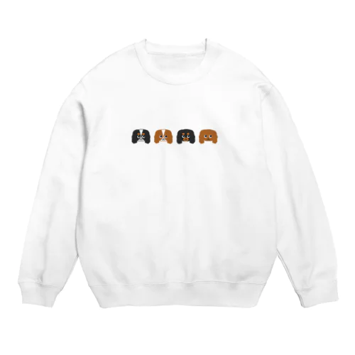 ぱっちりキャバリア Crew Neck Sweatshirt