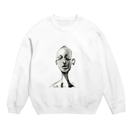 人物のドローイング Crew Neck Sweatshirt