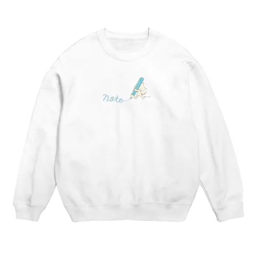 えんぴつねこ（水色） Crew Neck Sweatshirt