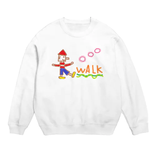 歩こう歩こう歩こう♪ Crew Neck Sweatshirt