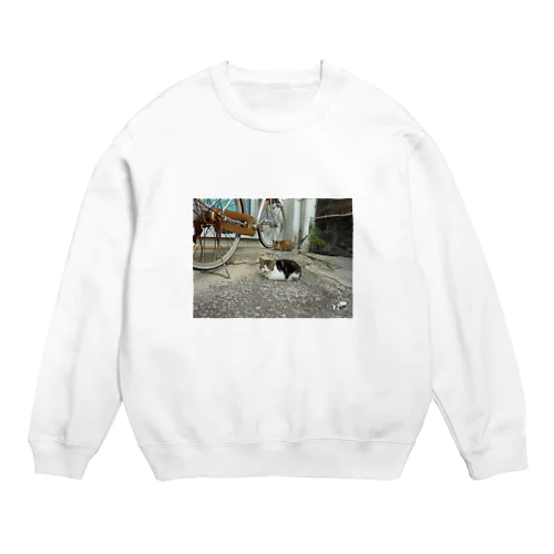 島猫遠近法 Crew Neck Sweatshirt