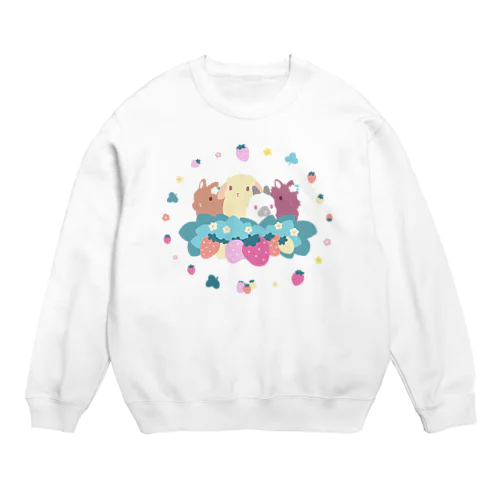 イチゴたべ隊 Crew Neck Sweatshirt