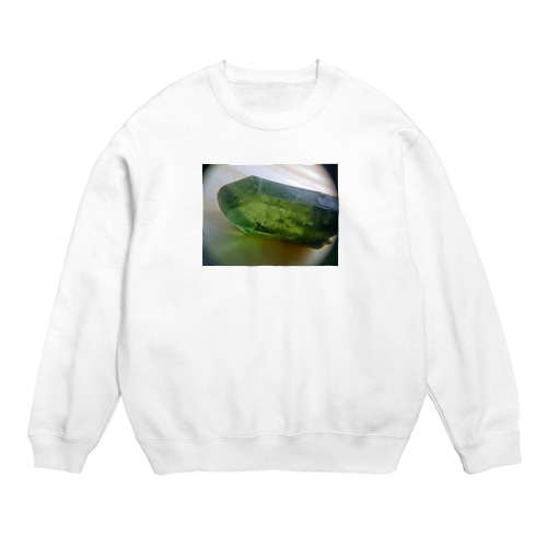 トルマリンじゃないよ。ペリドットだよ。 Crew Neck Sweatshirt