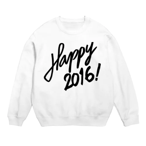 HAPPY 2016正月 グッズ STYLISH BLACK Crew Neck Sweatshirt