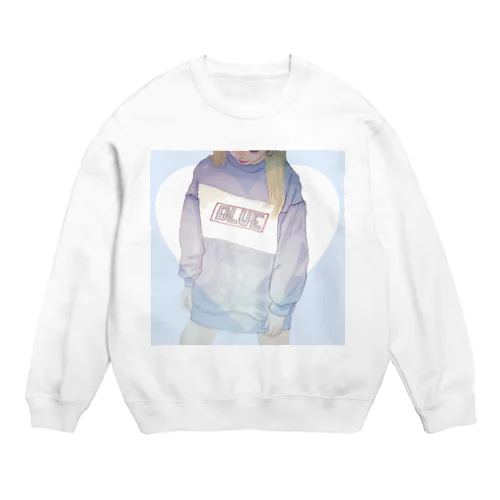 ぶるー。 Crew Neck Sweatshirt