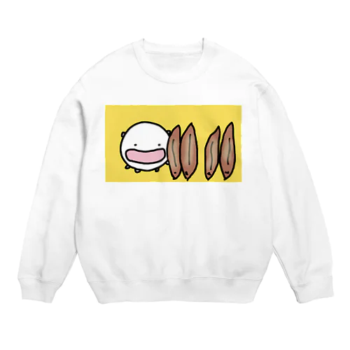 うなぎの蒲焼きを立てまくるねこです Crew Neck Sweatshirt