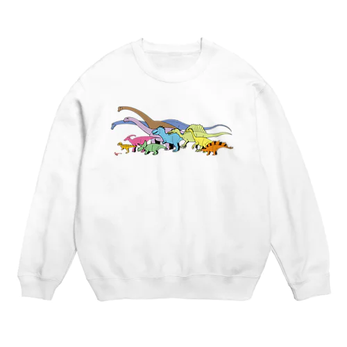 恐竜せいぞろい Crew Neck Sweatshirt