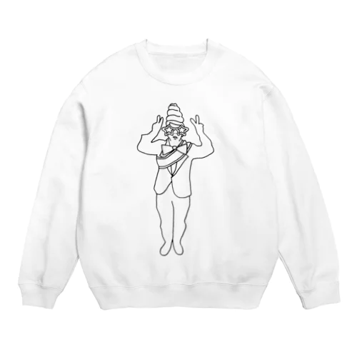 モノクロ川 Crew Neck Sweatshirt