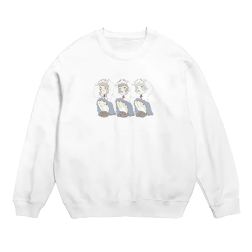 おぱんつ少女 Crew Neck Sweatshirt