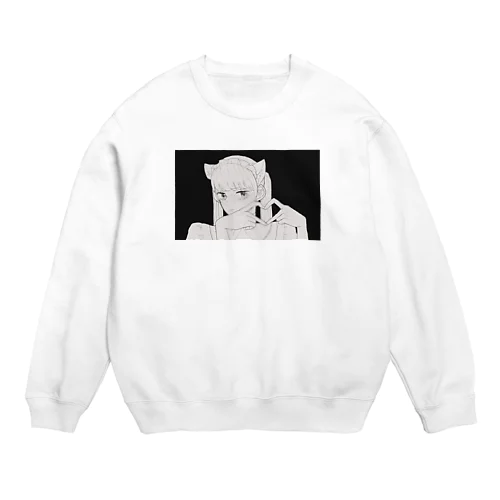 メイド安藤くん（黒グレー） Crew Neck Sweatshirt