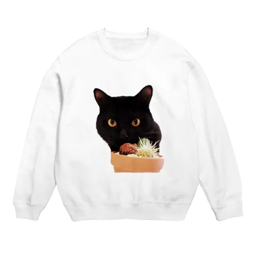 くろねことサボテン Crew Neck Sweatshirt