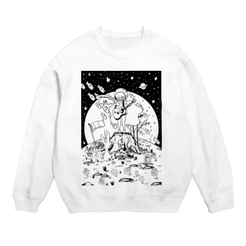 支援イラストモノクロver. Crew Neck Sweatshirt