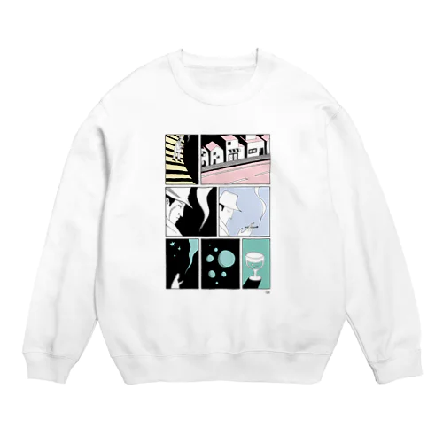 漫画「夜と義理」(透過) Crew Neck Sweatshirt