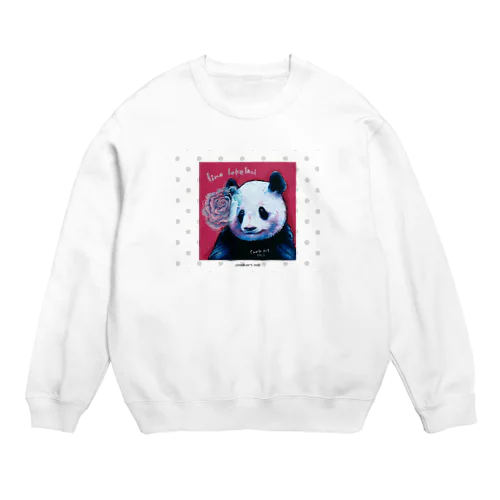 チョークアート　パンダ Crew Neck Sweatshirt