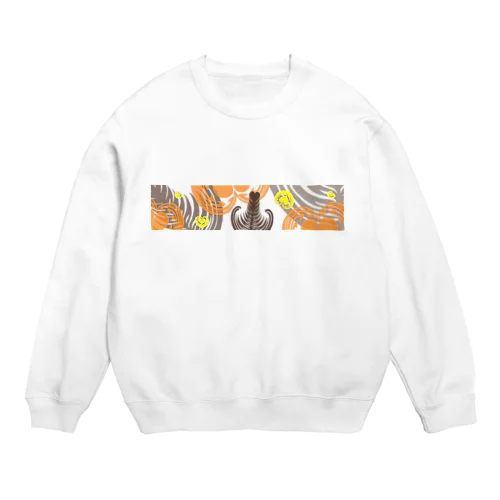 【ラテアート】レイヤーラテアート/オレンジブラウン2 Crew Neck Sweatshirt