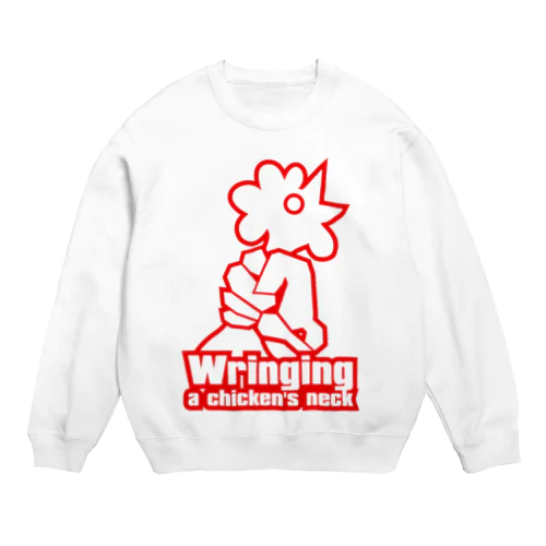 Wringing a chicken's neck Crew Neck Sweatshirt