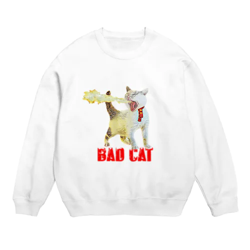 炎のBAD CAT Crew Neck Sweatshirt