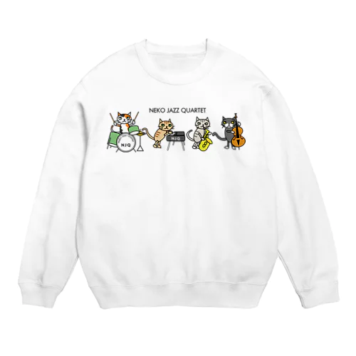 ネコジャズカルテット Crew Neck Sweatshirt