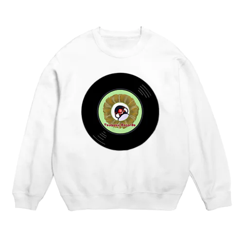 つぼ巣レコード桜文鳥 Crew Neck Sweatshirt