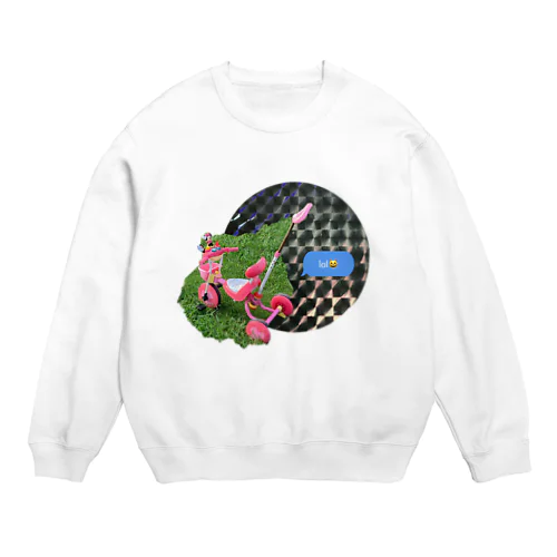 笑う自転車 Crew Neck Sweatshirt