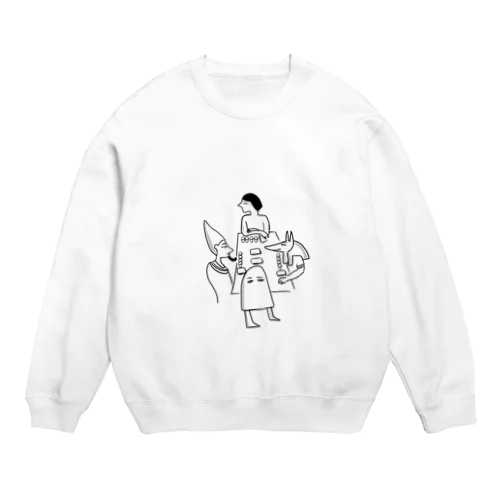 ゲームしようぜ Crew Neck Sweatshirt