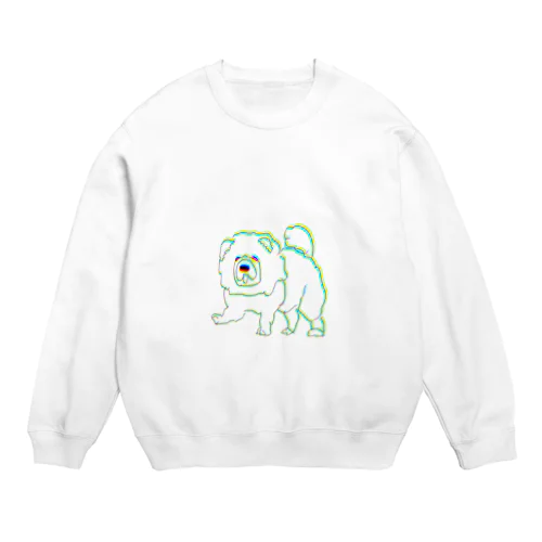 犬チャウチャウ(ちょっと大) Crew Neck Sweatshirt