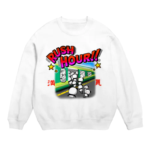 満員ラッシュアワー Crew Neck Sweatshirt