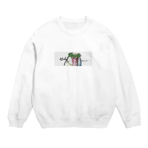 チョークアート　アロハおさる Crew Neck Sweatshirt