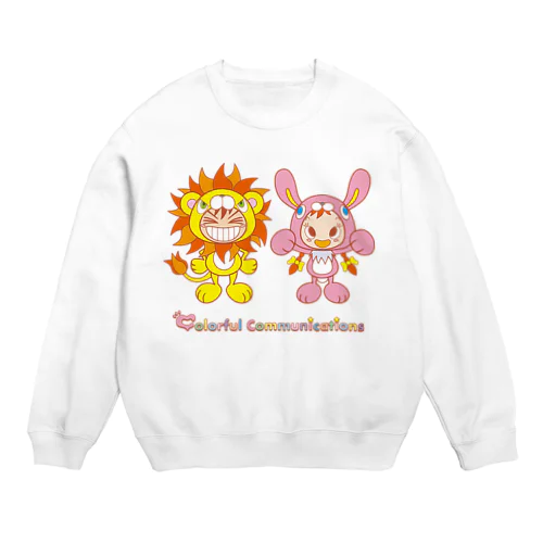 ライオンくんとウサギちゃん Crew Neck Sweatshirt